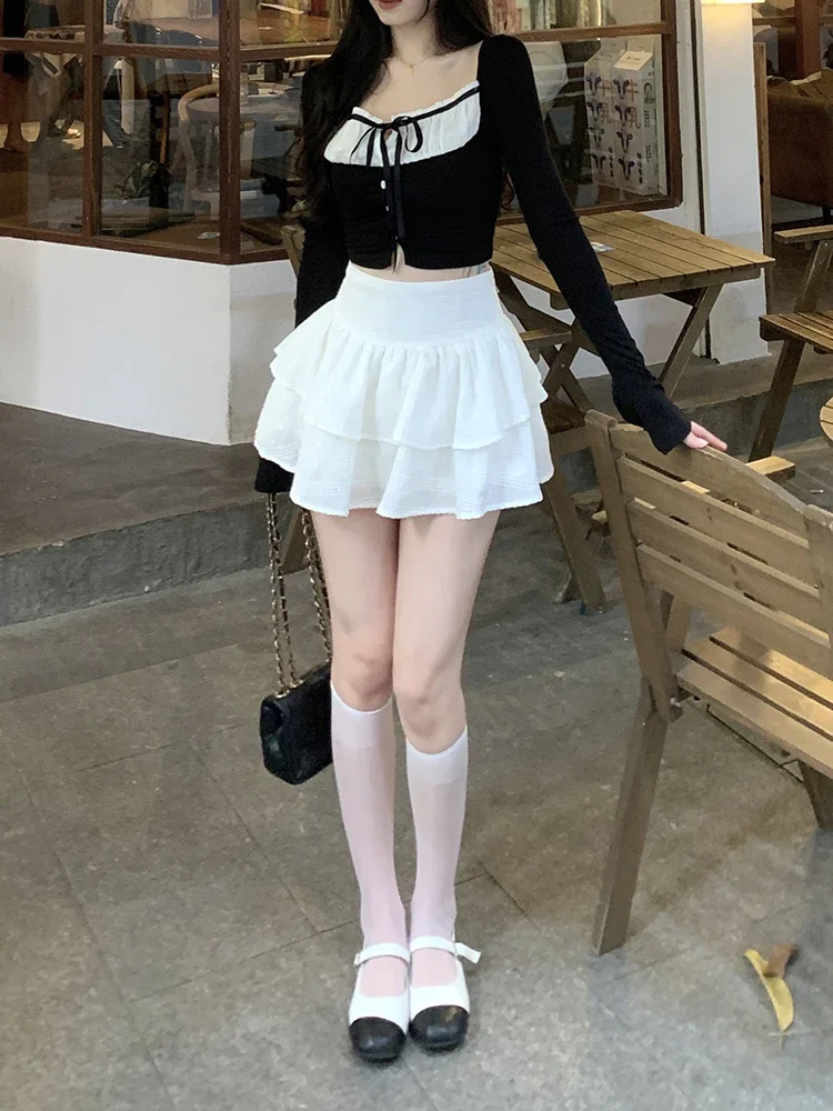 Женский костюм в Корейском стиле милые женские повседневные рубашки с бантом и