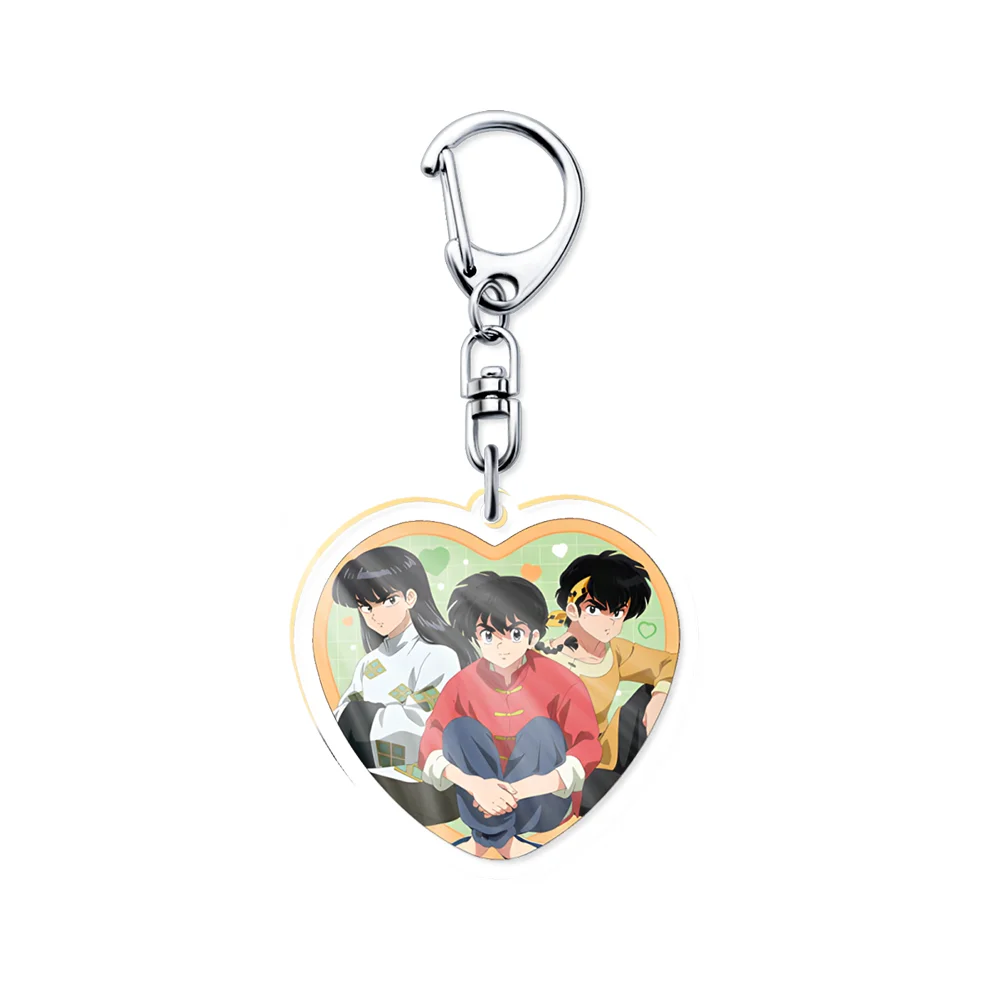 Фото Аниме Ranma 1/2 6 см Ranma Saotome Kasumi Tendou Kodachi Kunou акриловый ключ милый мультфильм школьный кулон дисплей коллекционные предметы №3