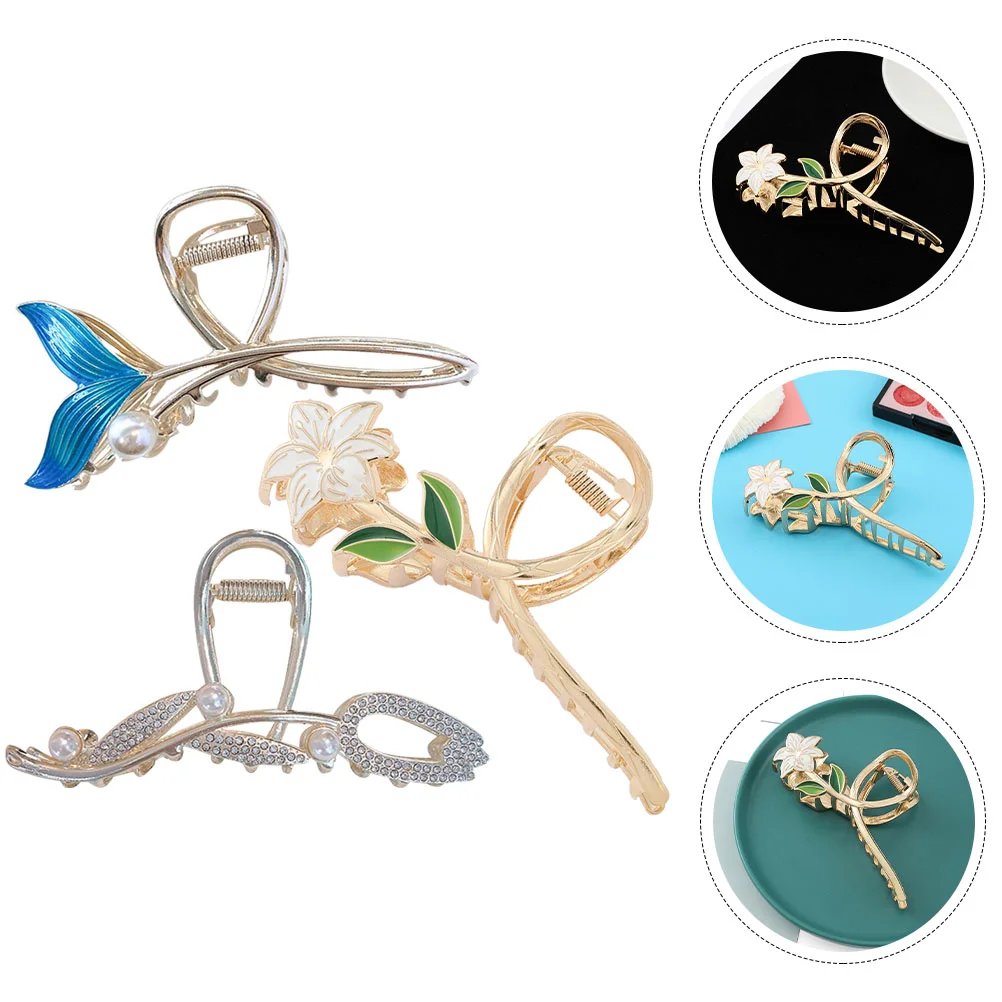 

3 шт., металлические зажимы для волос «тюльпан»