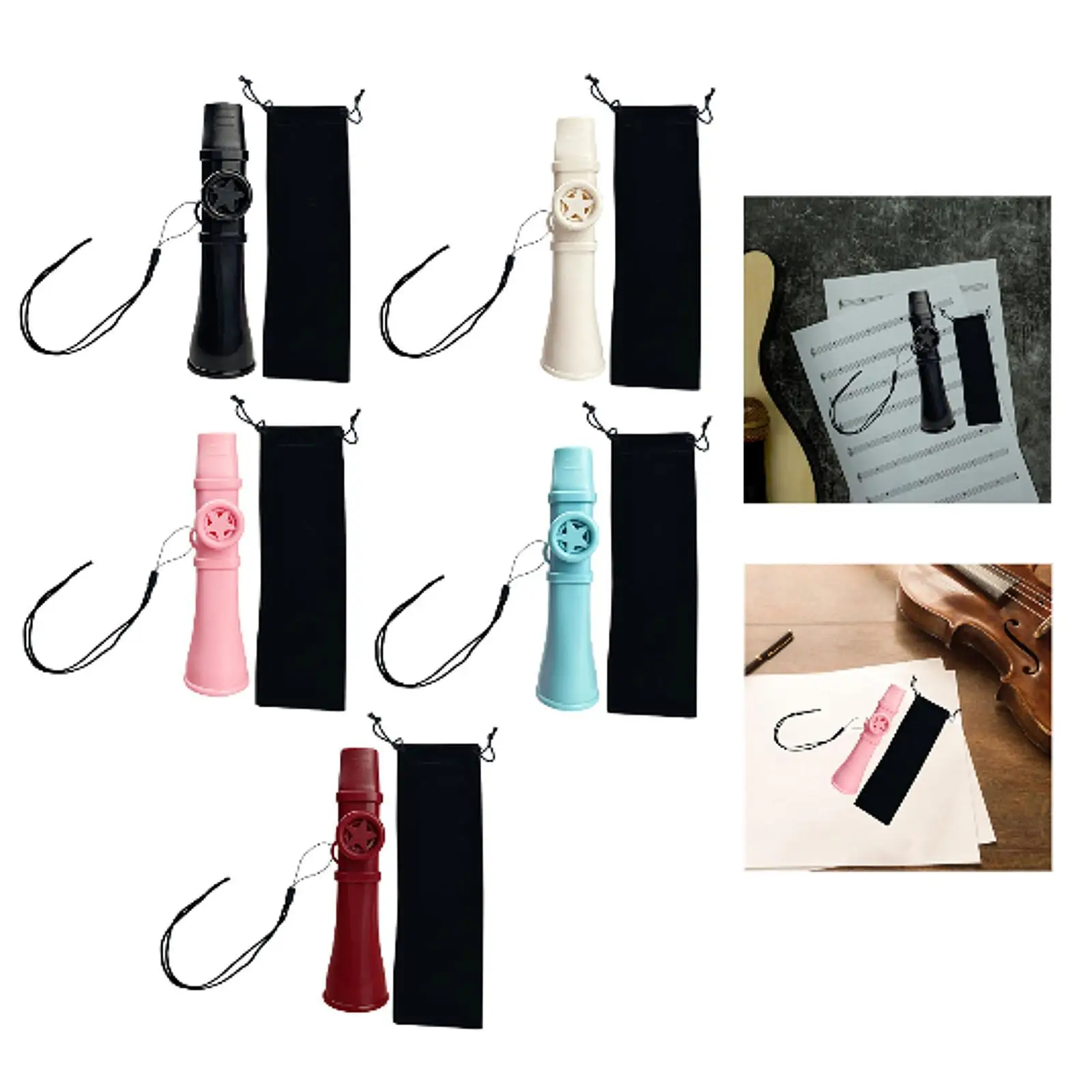 Фото Kazoo Gift Хороший компаньон, легко играть, флейта для скрипки, фортепиано, клавиатура №1