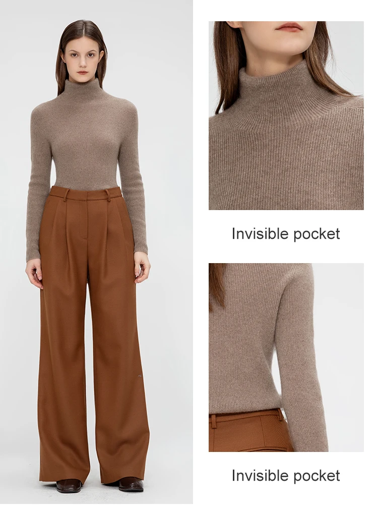 ZEAMOD осень/зима 2024 женский сексуальный однотонный кашемировый тканевый