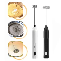 milk frother handheld foam maker egg beater chocolatecappuccino stirrer mini portable blender kitchen whisk tool usb rechargeab