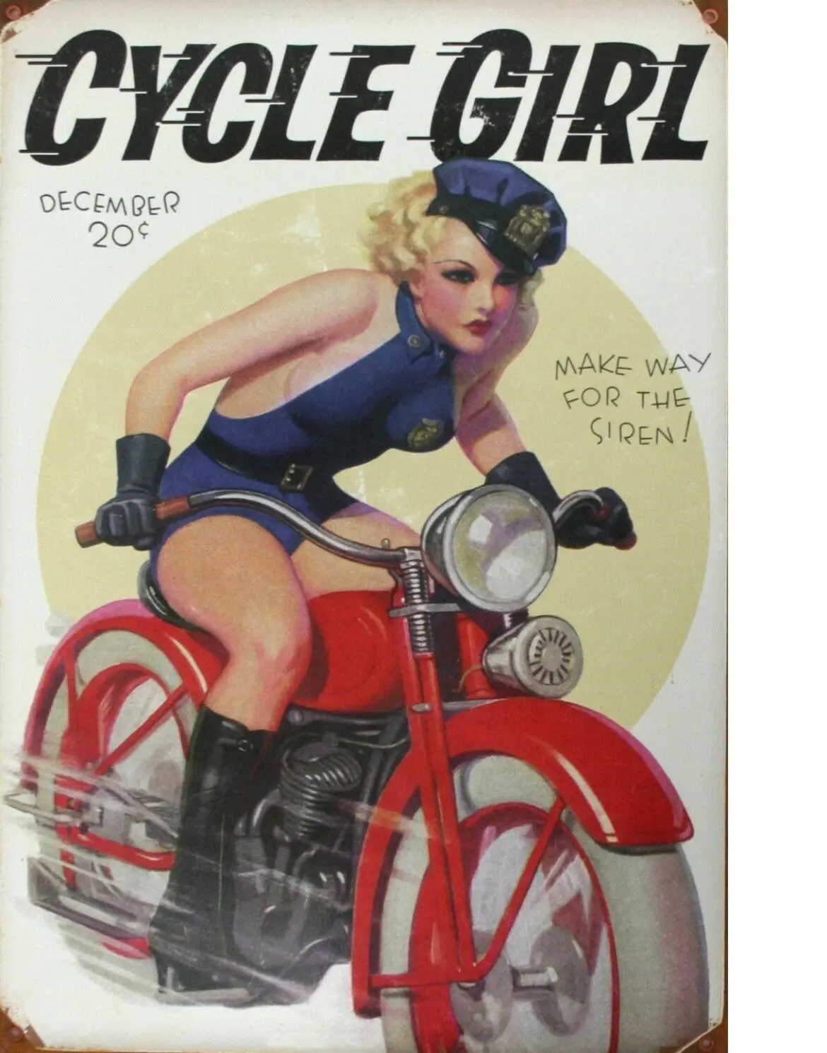 

Cycle Girl Beauty Pinup мотоциклетная фотография металлический постер железная живопись жестяной знак бар клуб мужская пещера домашний Настенный де...