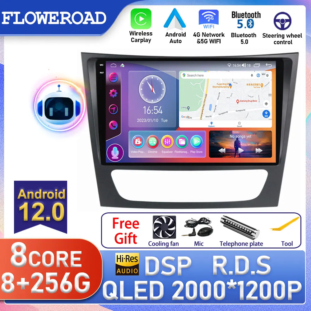 Автомагнитола на Android для Mercedes Benz E-class W211 E200 E220 E300 E350 E240 E270 E280 CLS CLASS W219