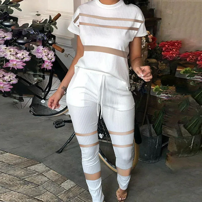 Women Autumn Plaid Patchwork Tracksuit sets Elegant pullovers +Drawstring long Pants Set Female casual sport Two Piece Sets