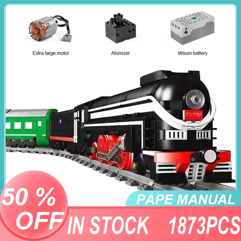 

MOULD KING 12005 The MOC Motorized SL7 Asia Express Train Model Assembly High-Tech Building Blocks Bricks Kids Christmas Gifts