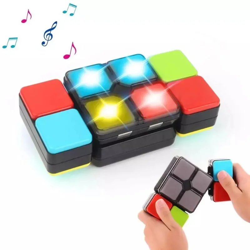 Interactive Games Flipslide Magic Cube Flip Slide Match Puzzle Toys with Light Speed Level Memory Multiplayer Modes