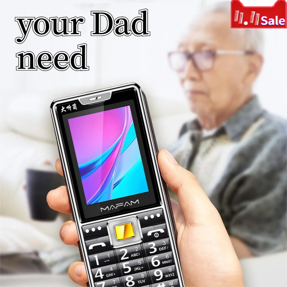 Mafam Elderly Pensioner Functional Phone SOS Quick Dial Huge Battery Large Key Clear Sound Durable Easy Work Cellphone Low Price