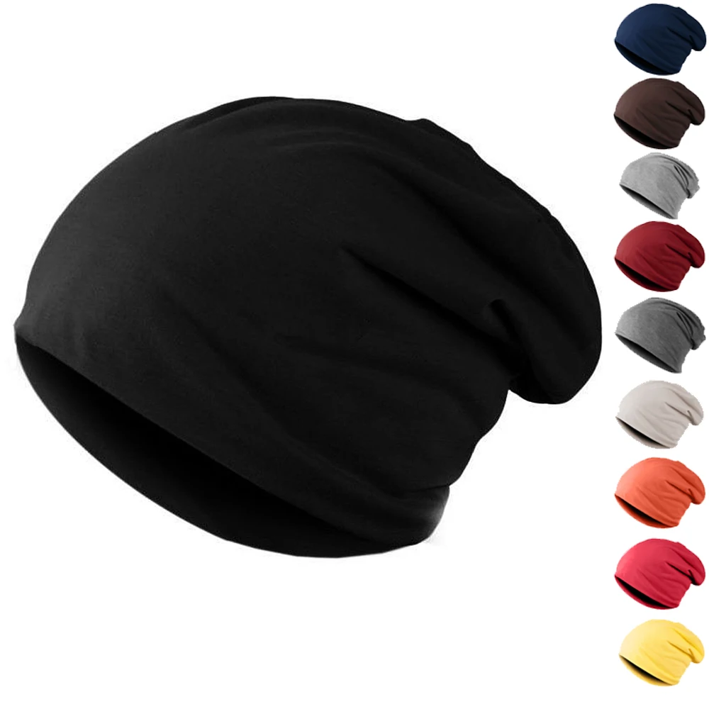 

Spring Beanies For Women Men Unisex Knitted Winter Cap Casual Solid Hip-hop Snap Slouch Skullies Bonnet Hat Gorro 18 Color