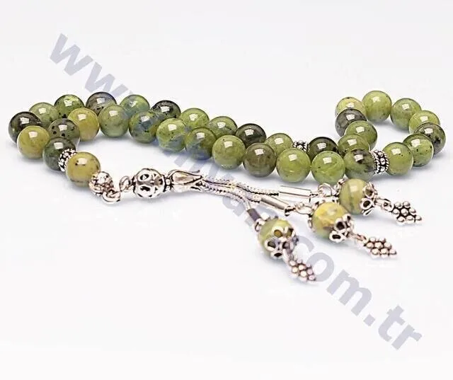 IQRAH Jade Stone Rosary (925 STERLING SILVER)