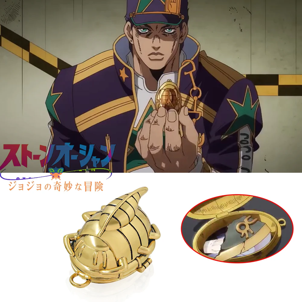 Anime JoJo Bizarre Adventure Stone Ocean Jolyne Cujoh Bettle Arrow Amulet Openable Pendant Cosplay Accessories Prop For Fans