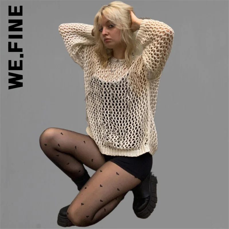 

We.Fine New Turtleneck Women Sweater Knitted Sexy Popular Knit Sweater Korean Stylish Women's Sweater Casual Soft Tops