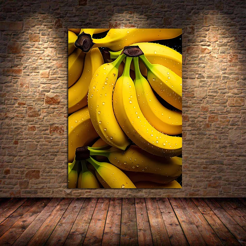 Еда Фрукты Серия Оранжевый Перец Клубника Яблоко Киви Художественный Плакат