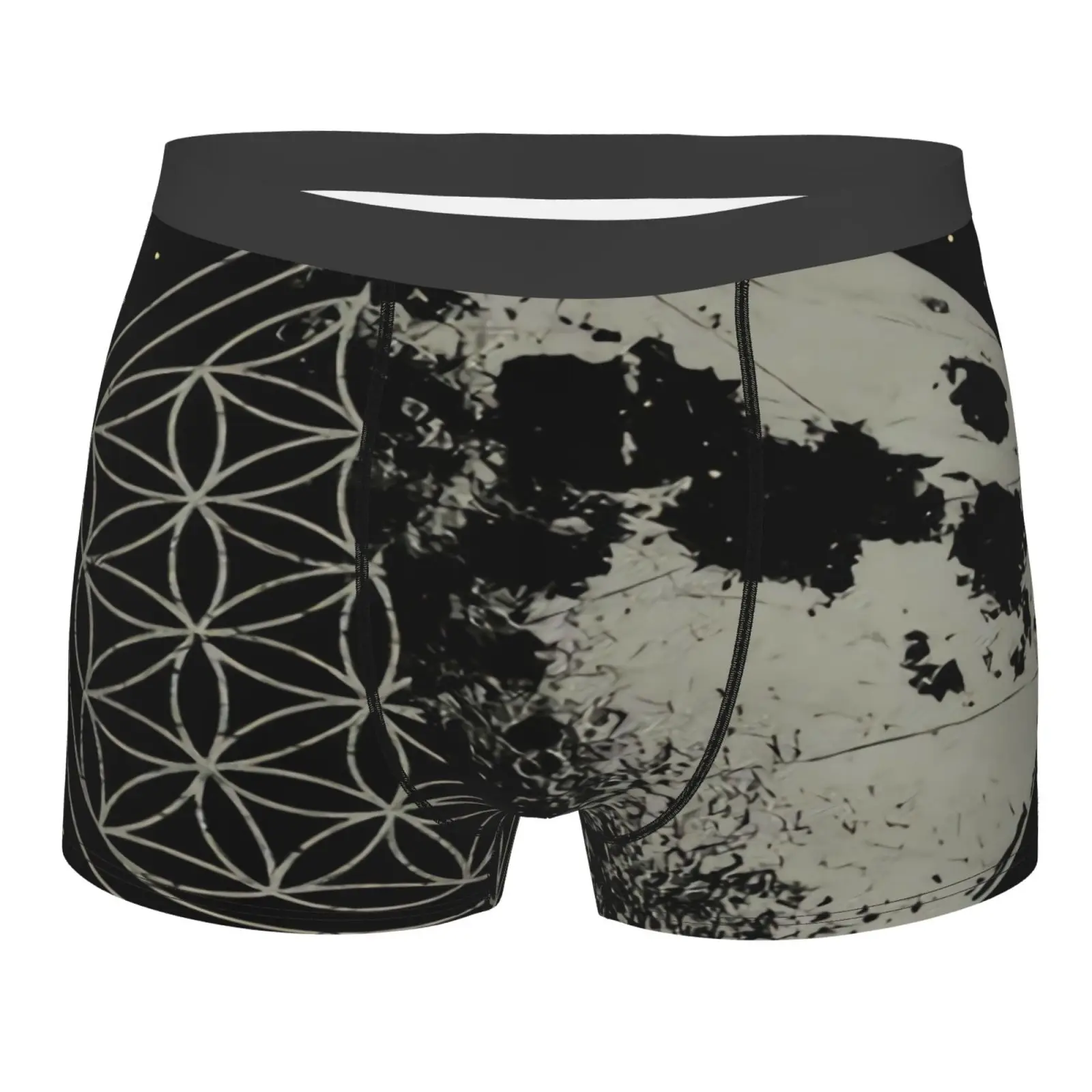 

Sacred Geometry Moon Flower Of Life 5012 Men Underwear Men Polyester Men White Boxer Hombre Men Polyester Underpants Men Brand