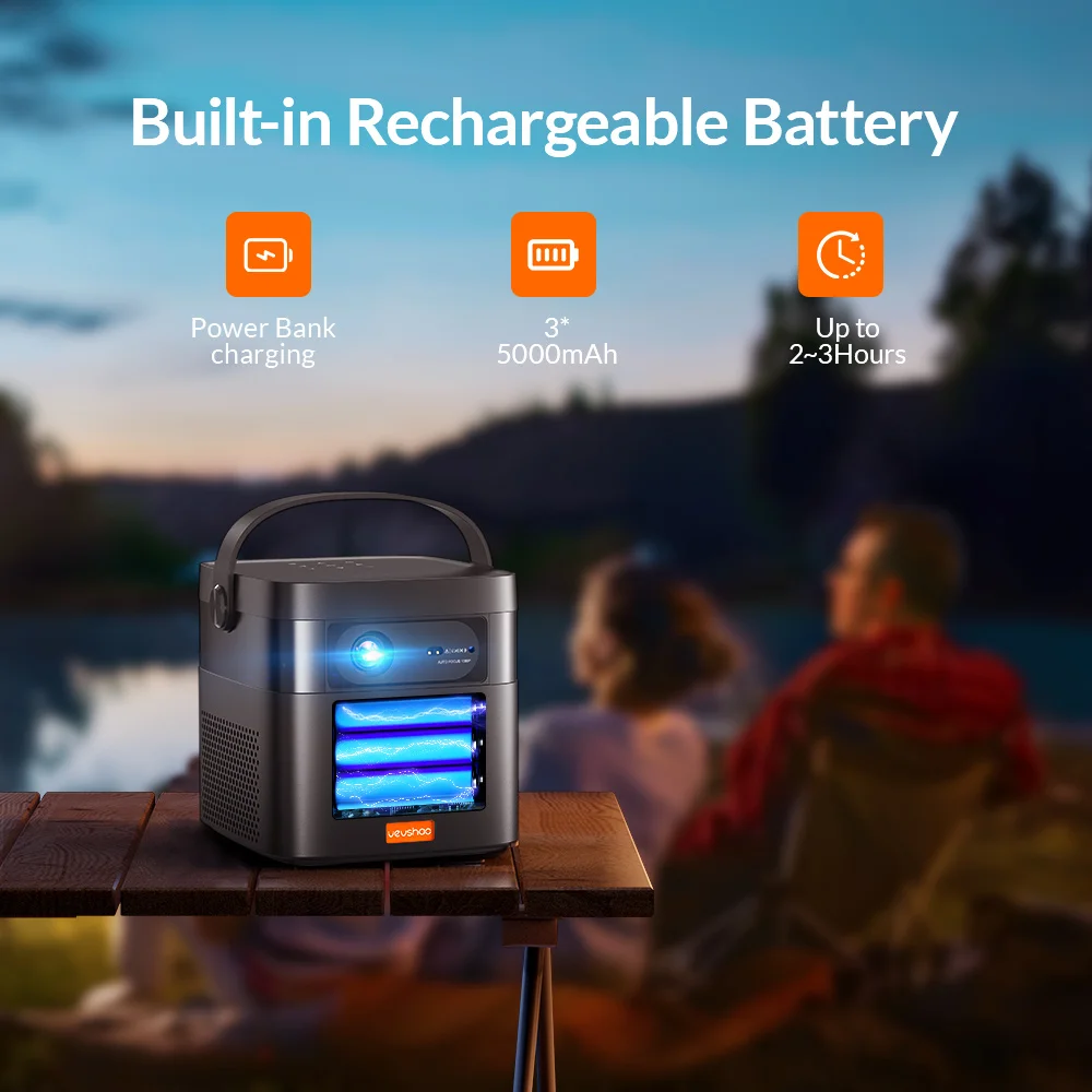 Фото ZXY VEVSHAO V50 Pro WIFI Android 1080P Full HD проектор светодиодный карманный умный мобильный офисный проектор умный портативный DLP проектор №4
