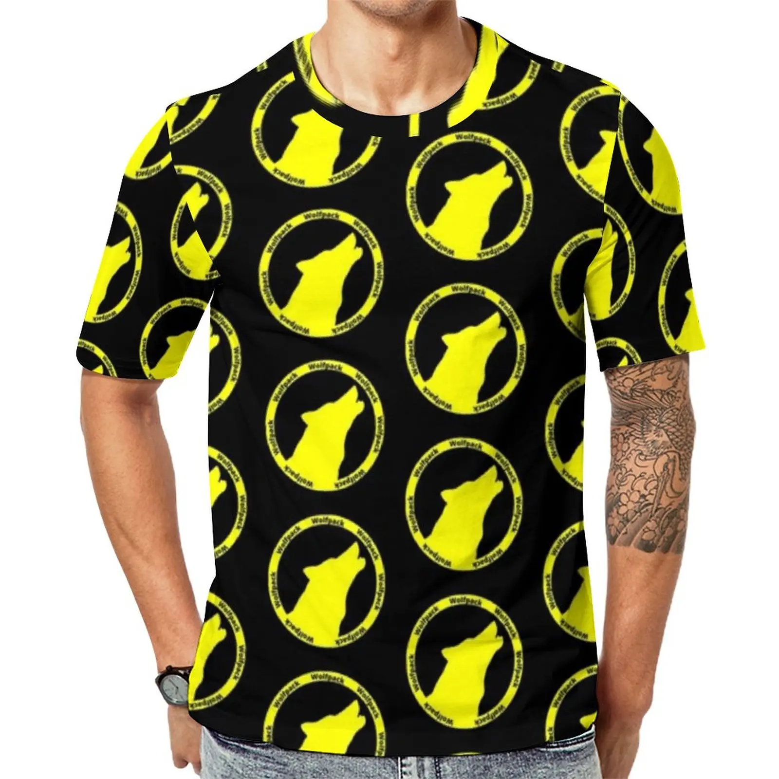 

Wolf Life T Shirt Wolfpack Print Y2K T-Shirts Crewneck Hippie Tee Shirt Summer Men Design Tees Plus Size 5XL 6XL