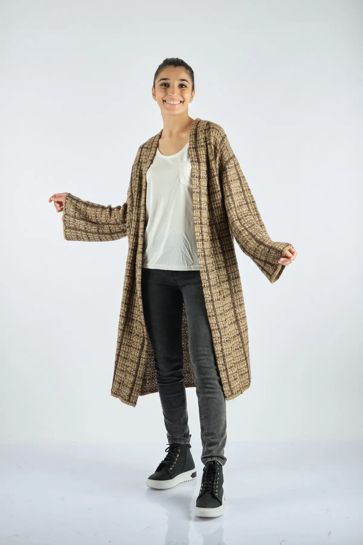 

Женский кардиган, многофункциональный Повседневный вязаный кардиган высокого качества, модные свитера, свободный свитер, джемпер