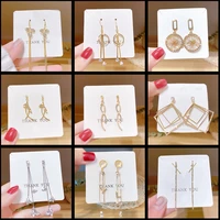new tassel earring for women korean fashion hanging earrings star crystal long earings temperament jewelry accessories cute gift