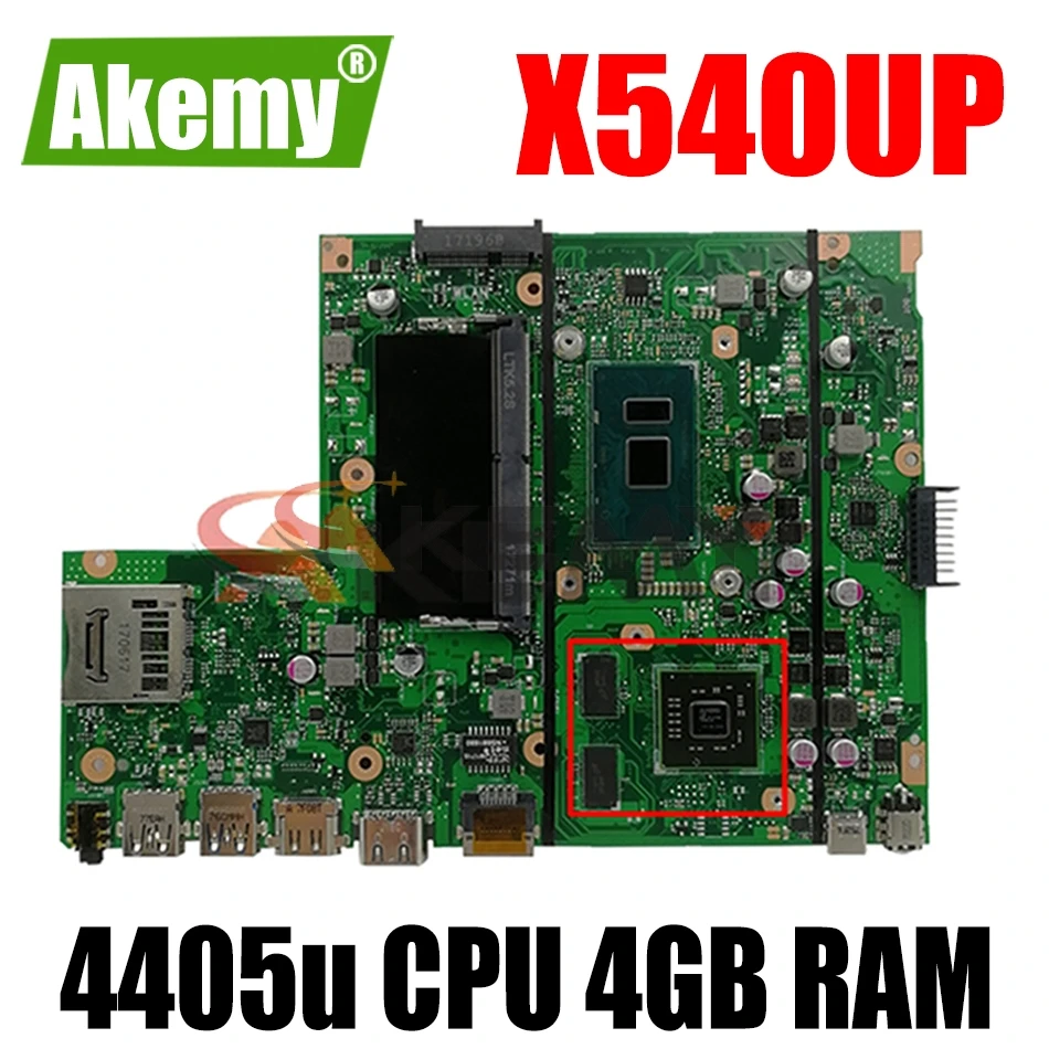 

X540UP notebook mainboard with 4405u CPU 4GB RAM PM For Asus X540U X540UP F540U R540U A540U laptop motherboard tested full 100%