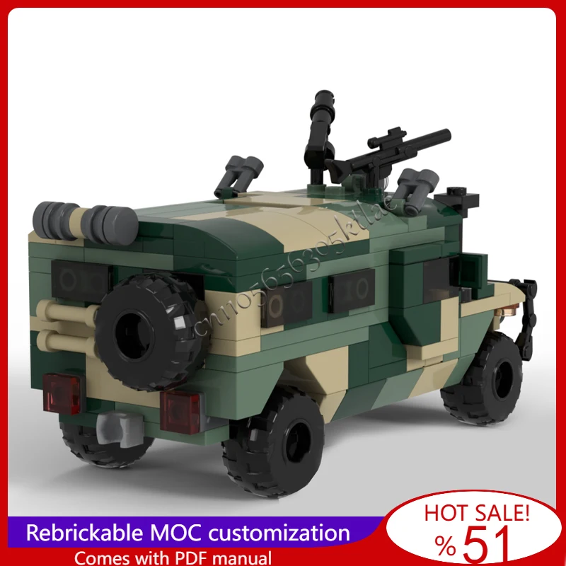 242 шт. MOC многоцелевой вездеход 1:40 ГАЗ Тигра модель автомобиля DIY собранные развивающие творческие детские игрушки популярный подарок (art.: 3920d30ffdafc) - 3920d30ffdafc