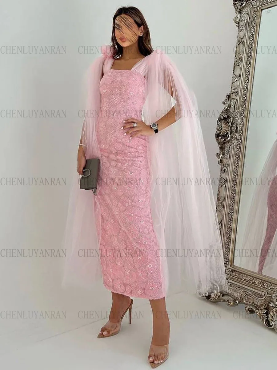 

Розовые милые деловые платья 2023, длинное женское платье без рукавов, Роскошные блестящие кружевные сексуальные вечерние платья, блузка