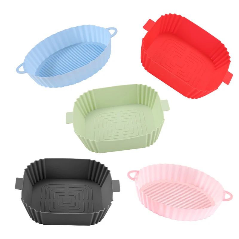 

Silicone Air Fryer Baking Pan Tray Non-Stick Baking Mat Mould Pastry Muffin Cake Mold Kitchen Bakeware Air Fryer Accessories