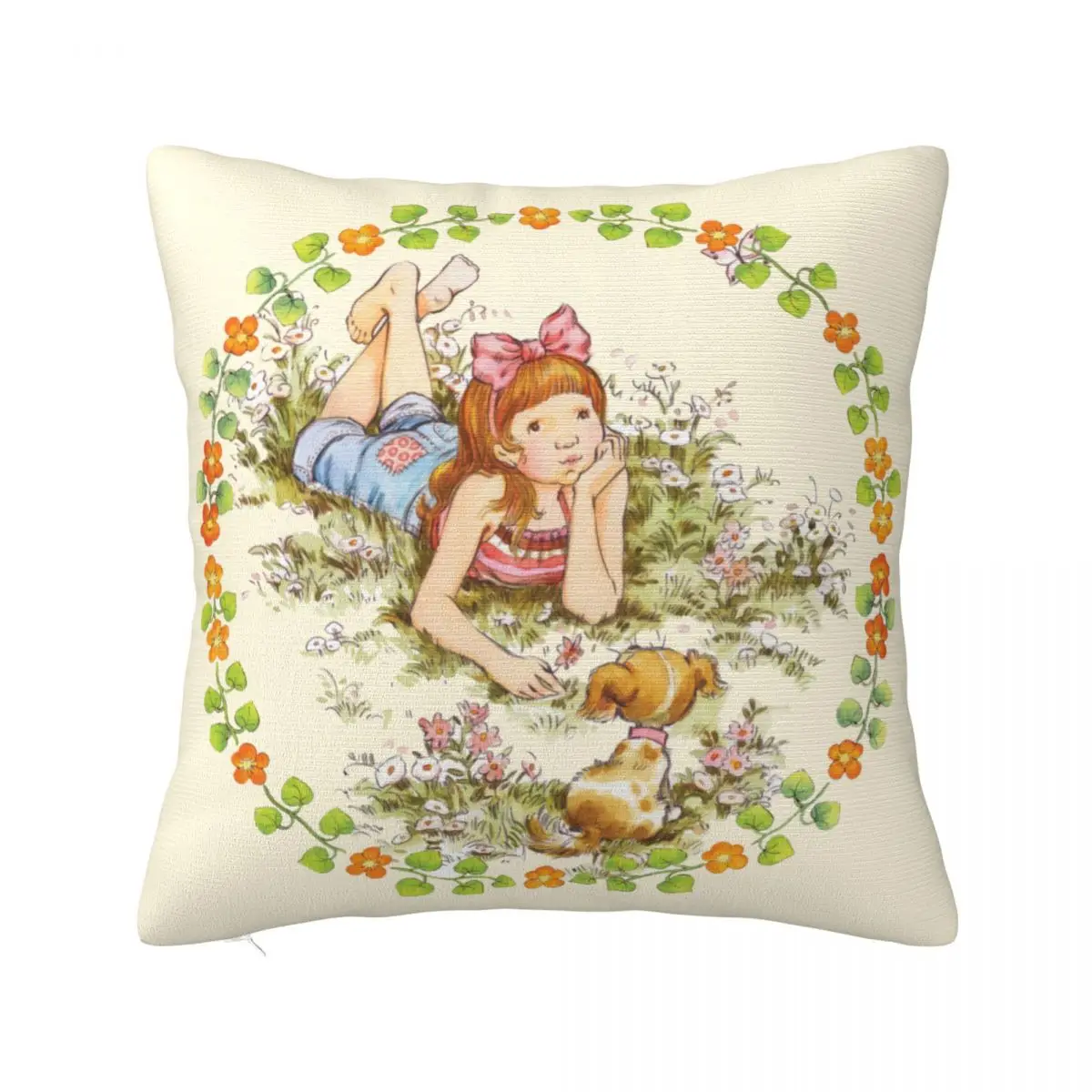 

Cute Pillowcases Sarah Kay Merch Kawaii Cartoon Girl Print Home Throw Pillow Case Cover Zipper Multi Size Drop Shipping