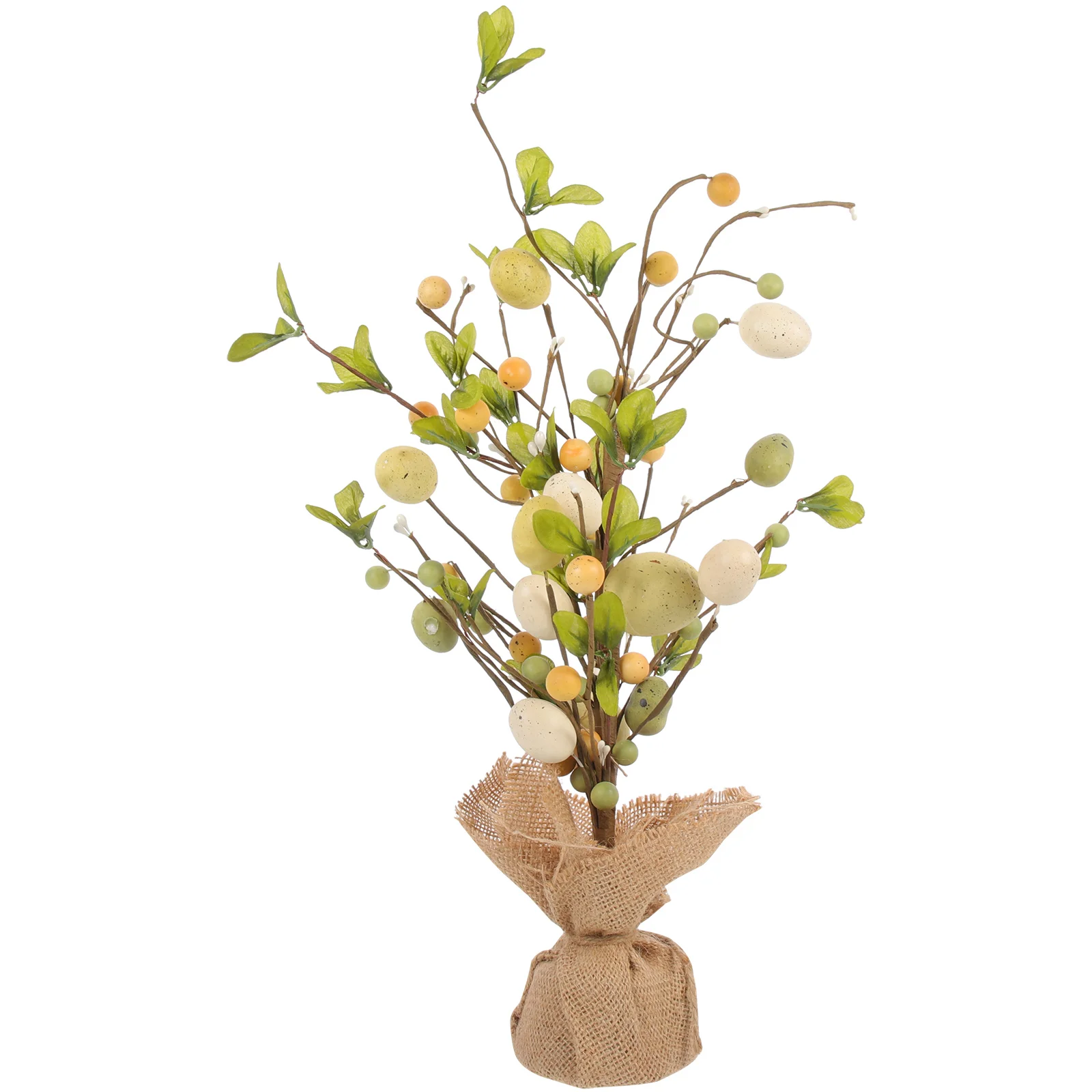 

Easter Tree Egg Table Flower Floral Artificial Decor Picks Tabletop Spring Ornament Faux Eggs Centerpiece Potted Tre Arrangement