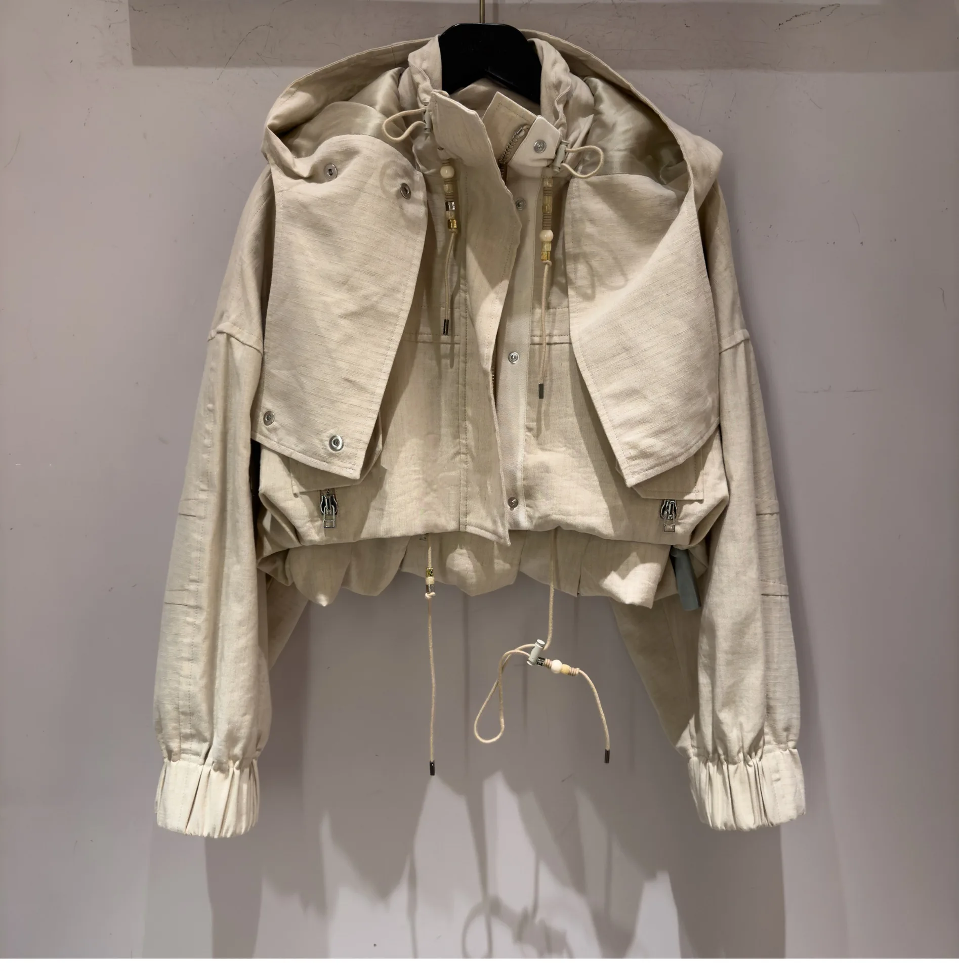 

Women's Light Luxury Ladies Niche Design Fashion High Quality Waist Drawstring Thick Down Jacket