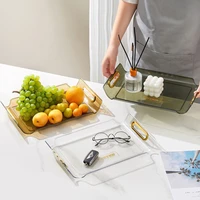 clear tray kitchen storage decorative tray storage organizer serving trays home decor candle holder breadbasket food container
