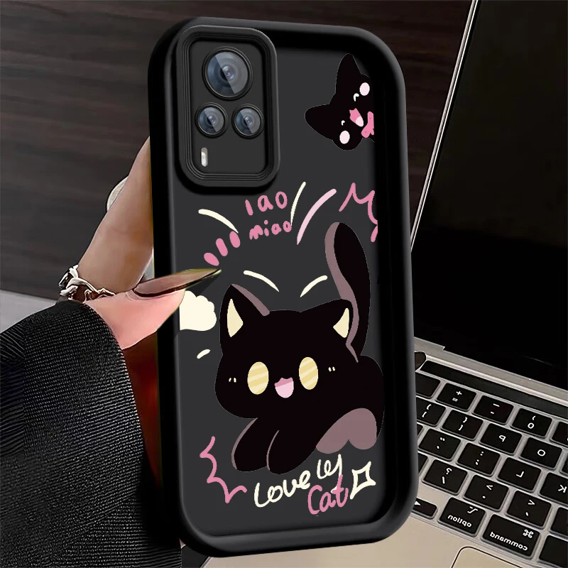 Черно-белый чехол с рисунком кошки для VIVO Y35 Plus S12 S10e S9 S9E Y200i Y36 Y36i Y12 Y100 Y78t Y77t