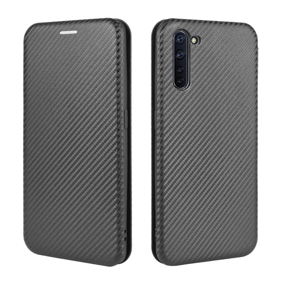 2022 For OPPO Reno 3A Case Carbon Fiber Flip Leather Reno3A Business Magnetic Wallet Card Slot Slim Cover