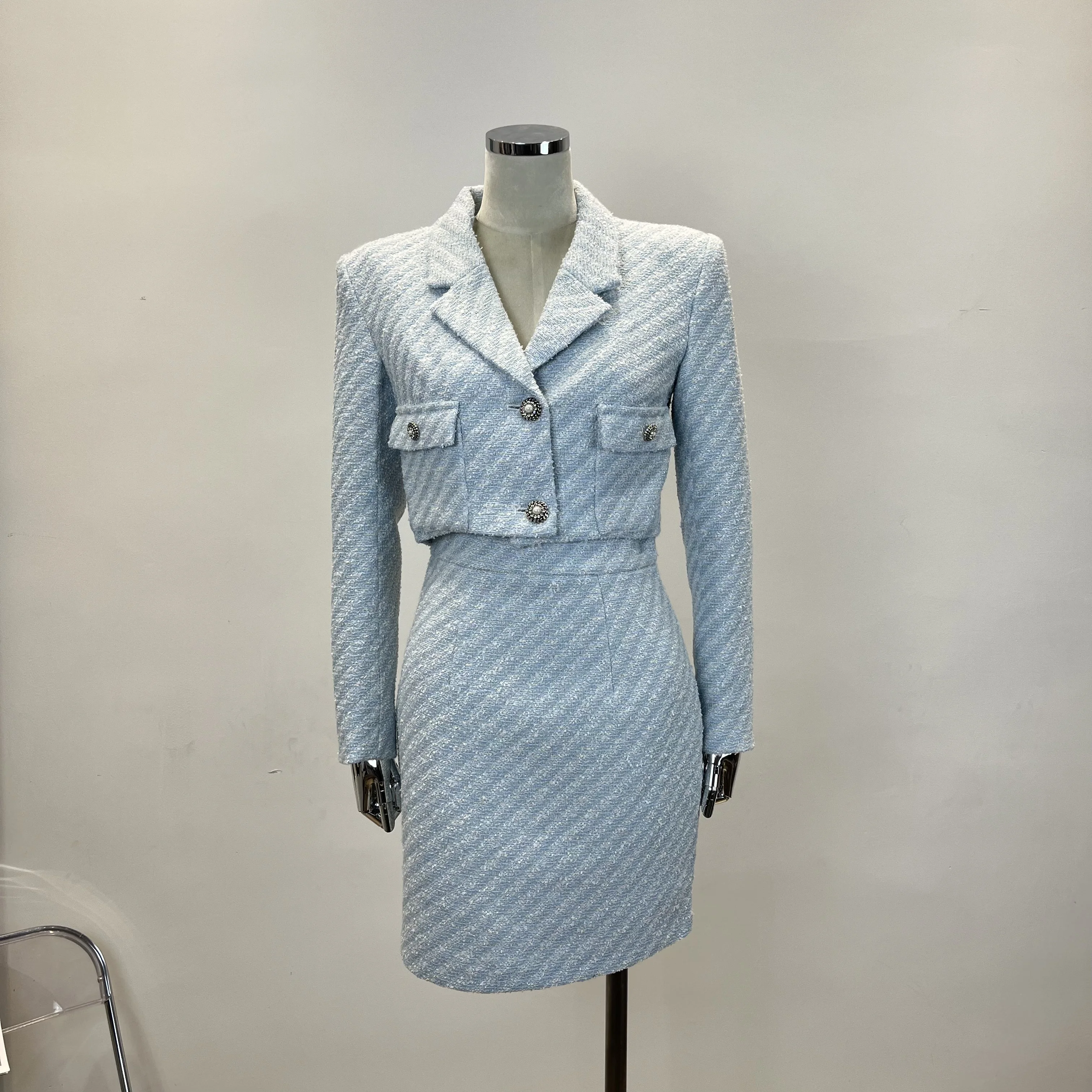 

Ранняя весна, дизайнерский темпераментный легкий роскошный комплект из двух частей