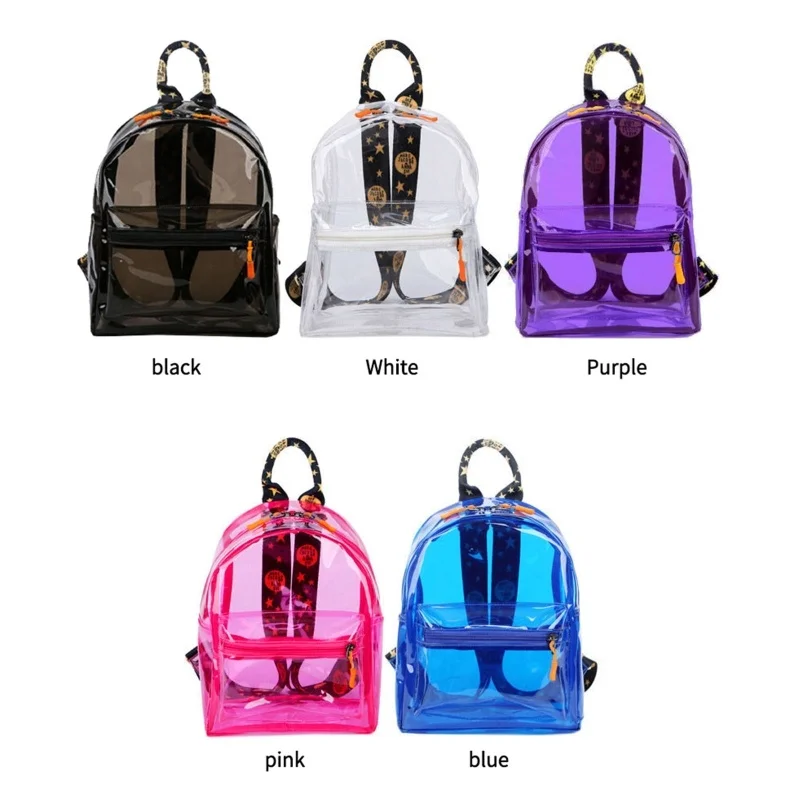 

Женский прозрачный рюкзак из ПВХ, модная дамская сумка для книг, вместительные школьные портфели для студентов колледжа