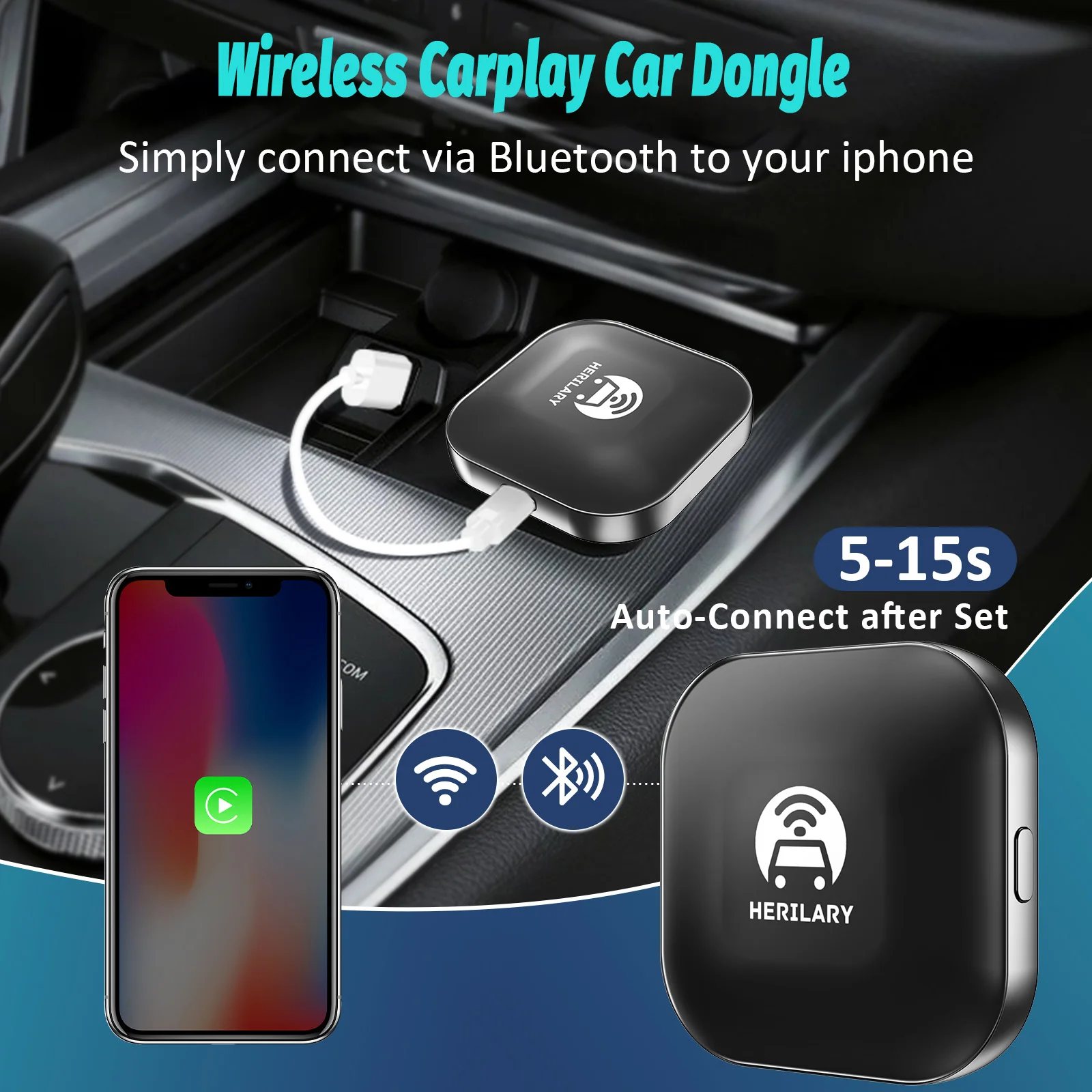 Leranda новое обновление C1 проводной беспроводной адаптер CarPlay для lPhone