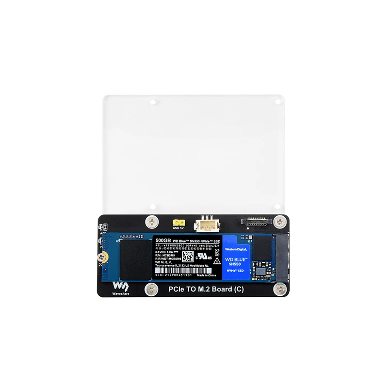 Плата PCIe-M.2 (C) Высокоскоростное чтение и запись для Raspberry Pi 5 2280/2260/2242/2230 SSD с