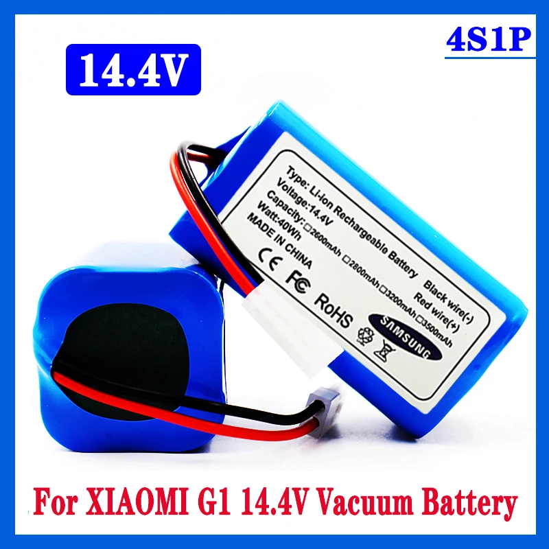 

14.4V 18650 4S1P 3500mAh New Upgrade Robot Vacuum Cleaner Lithium Battery Built-in BMS,For Vacuum Cleaner Battery Full Capacit