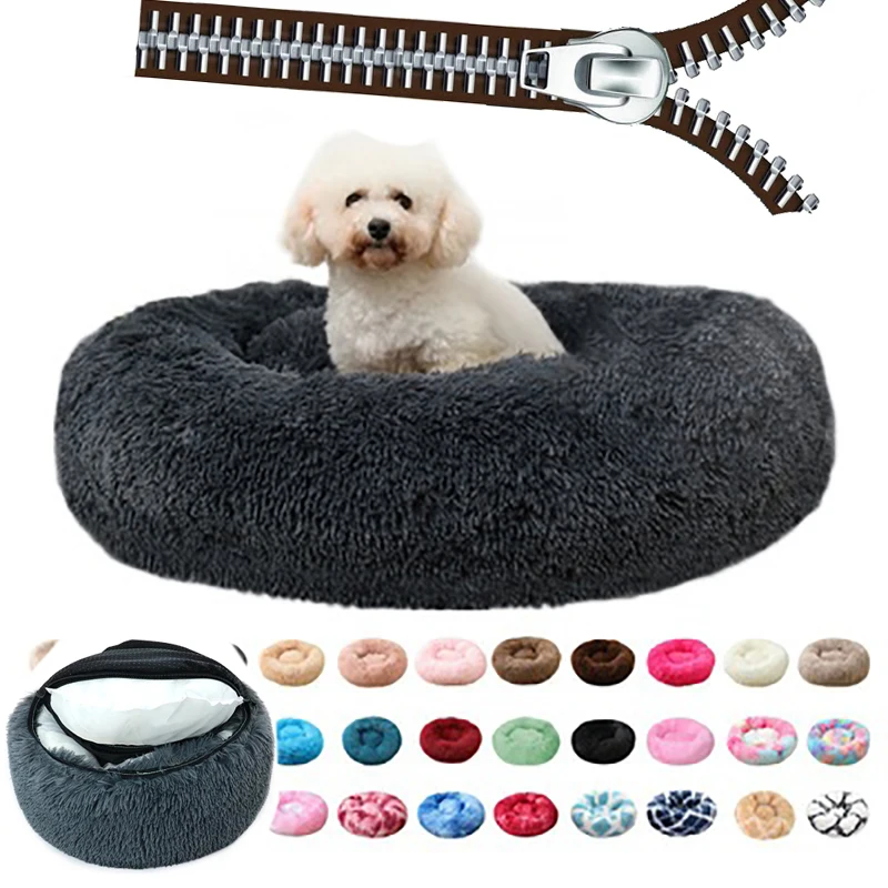 Dog Kennel With Zipper Washable Pet Bed Cat Mats Warm Sleepi