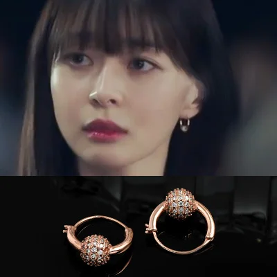 

South Korean drama Li Tai Yuan Quan Nala same Earrings all over the sky star ball earrings earrings exquisite trend Earrings