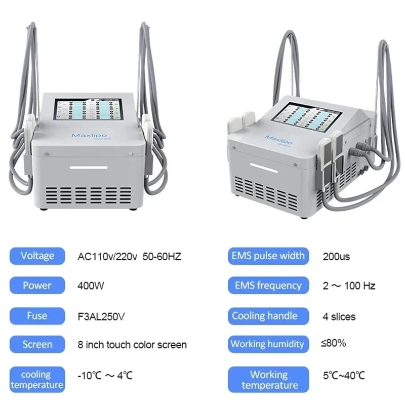 Неинвазивный Cyro EMSlim 4 охлаждающих пластины устройство для удаления целлюлита