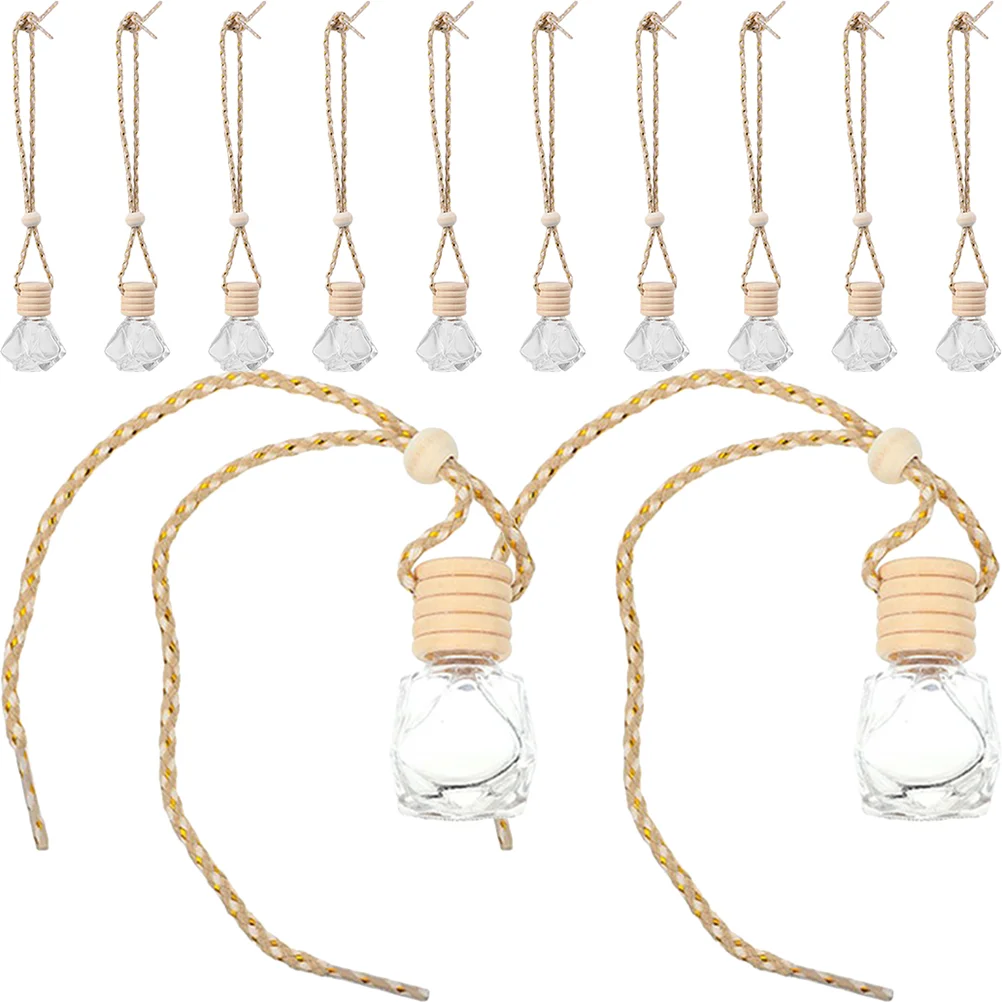 

DIY Aromatherapy Bottle Perfume Compact Container Hanging Car Diffuser Transparent Small Containers