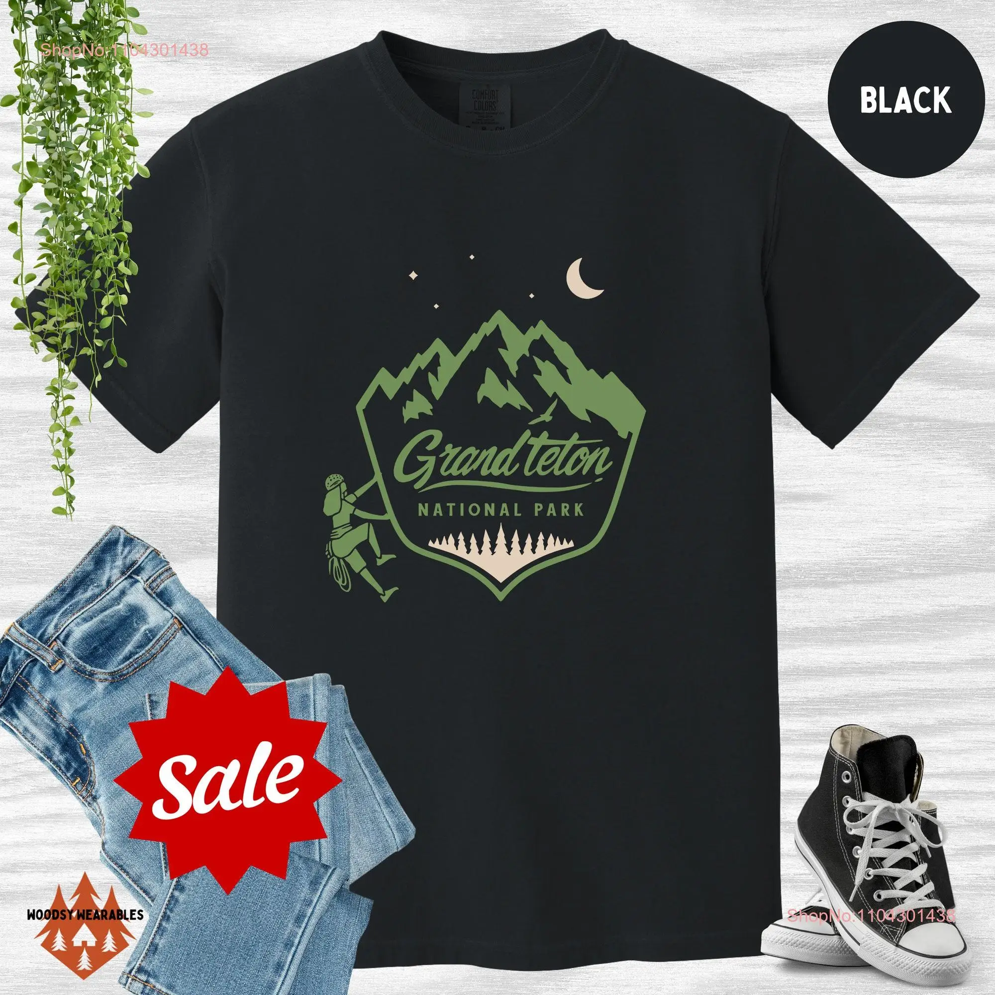 Футболка Grand Teton National Park комфортные цвета для любителей скалолазания 1717 длинные
