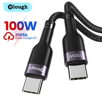 elough pd100w usb c to usb type c cable for macbook pro ipad ciaomi huawei samsung quick charge 3 04 0 fast charging cord wire