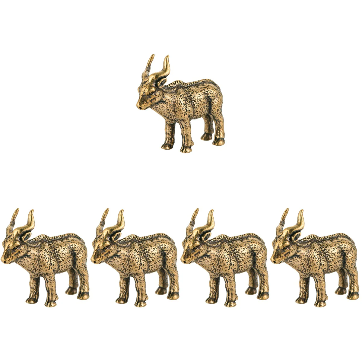 

5pcs Vintage Style Tibetan Antelope Statue Ornament Desktop Goat Figurine Craft Collection