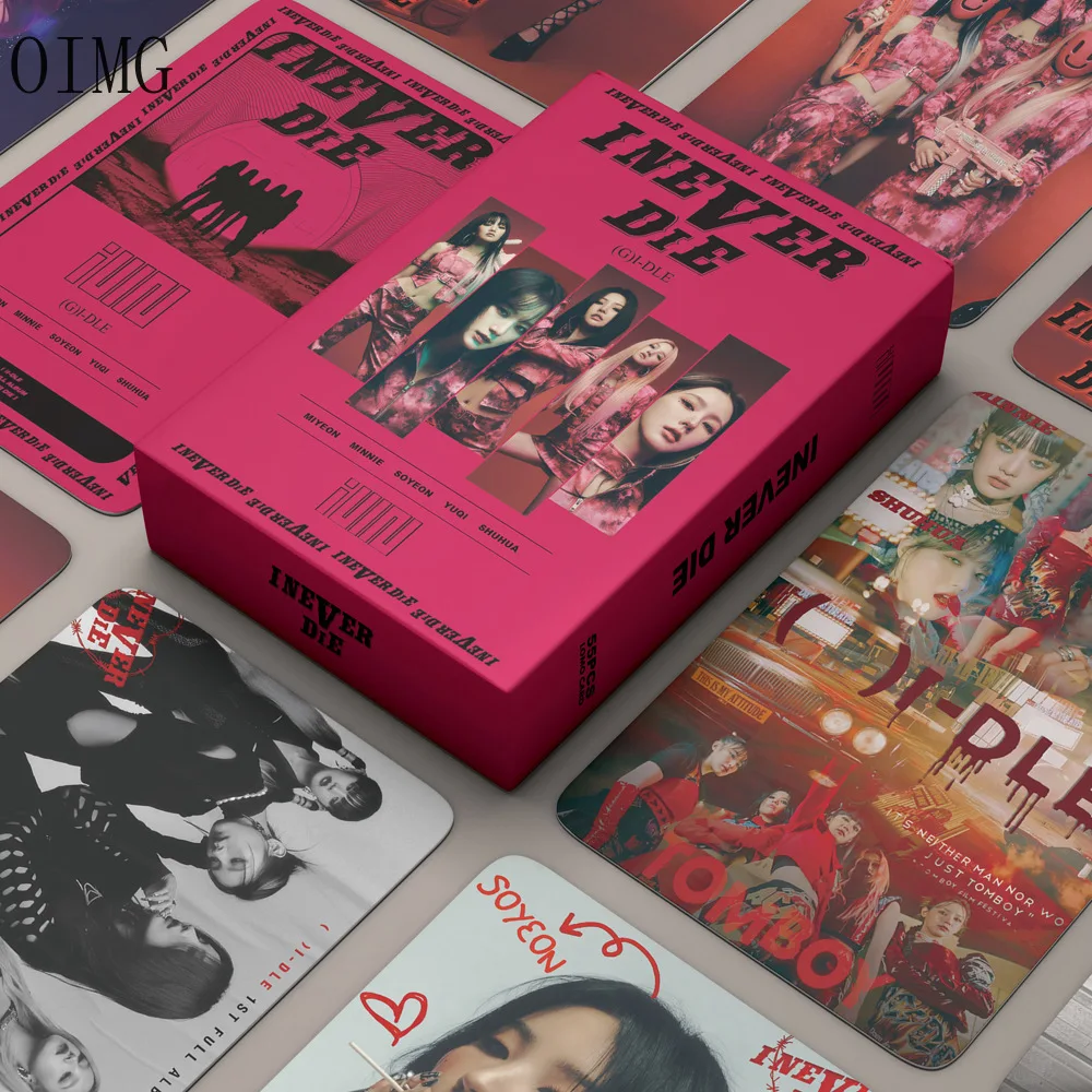 55 шт./компл. Kpop GIDLE Photocards I NEVER DIE альбом Lomo Cards (G) Стандартная Фотокарточка для