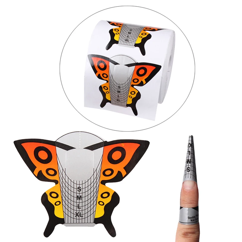 

300Pcs Butterfly Nail Forms Set For Nails Extension Builder Form Guide Nail Art Stickers Professional Acrylic Manicure Tools