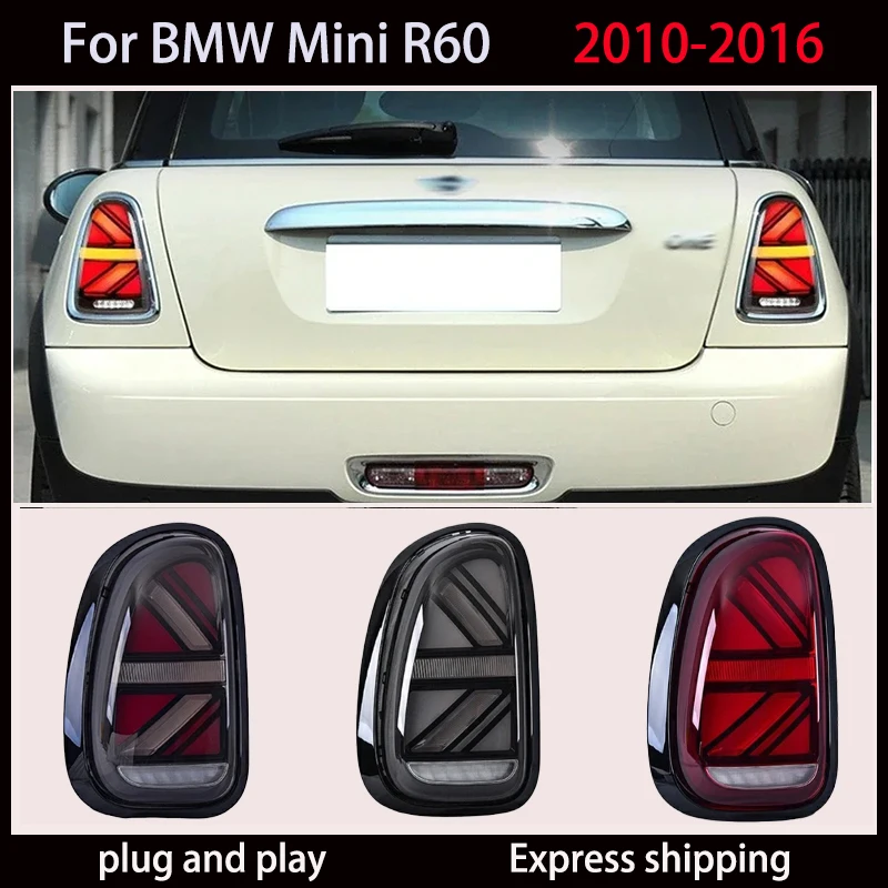 Фото Стайлинг автомобиля задний фонарь для BMW MINI R60 светодиодный задний фонарь 2010-2016 Countryman динамический сигнал DRL тормозной задний ход автоаксессуары №1
