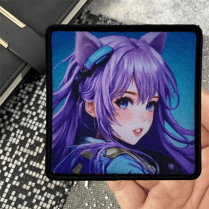 Фиолетовая красивая нашивка для маленькой девочки тактическая мультяшная