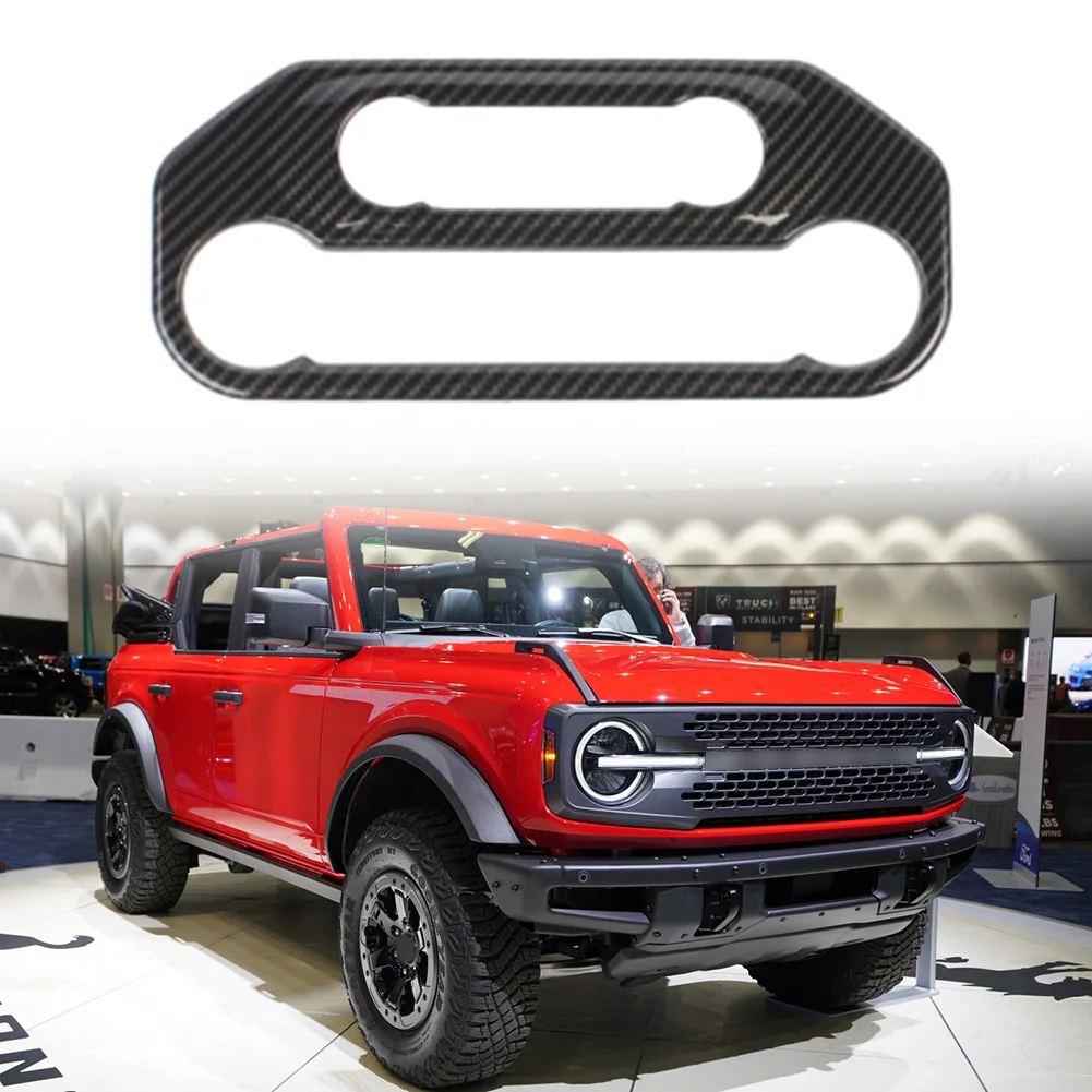 

New High Quality Panel Trim Cover Panel Decor One Piece ABS Air Conditioning Switch CD Panel Carbon Fiber Black