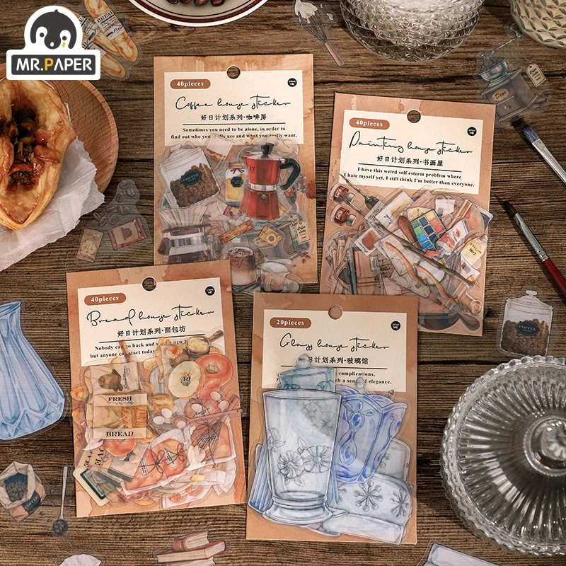 Mr.Paper 4 вида конструкций набор наклеек для домашних животных серии Good Day Plan DIY